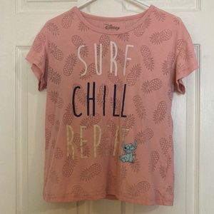 Official Disney " Surf Chill Repeat" t-shirt